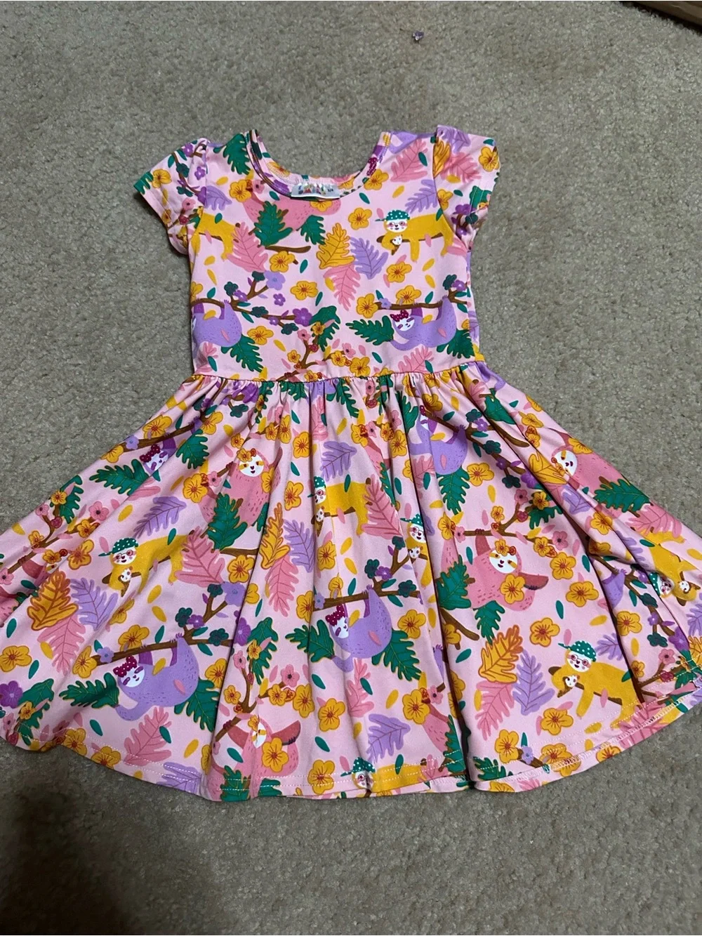 DotDotSmile Sleepy Sloth Dress Girls 3-4 Rare Limited Edition NWOT